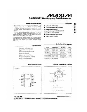 MX7523JN Datasheet PDF Maxim Integrated