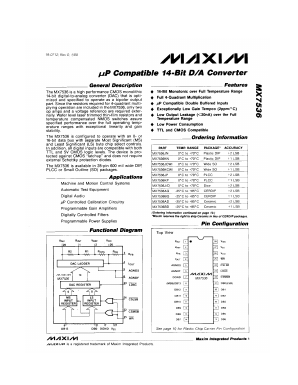 MX7536 Datasheet PDF Maxim Integrated