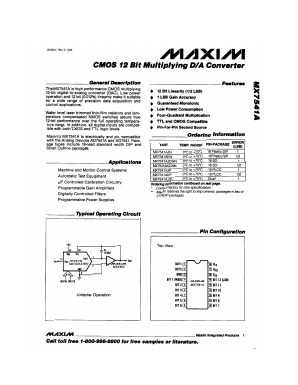 MX7541ABQ Datasheet PDF Maxim Integrated