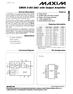 MX7224 Datasheet PDF Maxim Integrated