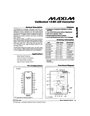 MX7578K/D Datasheet PDF Maxim Integrated