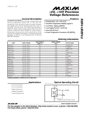 REF01CP Datasheet PDF Maxim Integrated