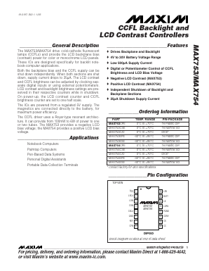 MAX754 Datasheet PDF Maxim Integrated