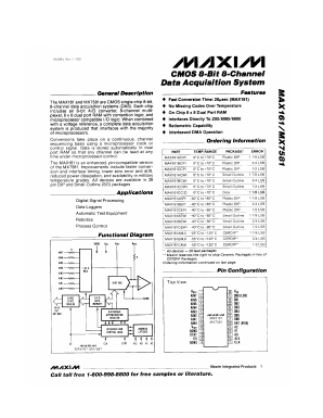 MAX161BMJI Datasheet PDF Maxim Integrated
