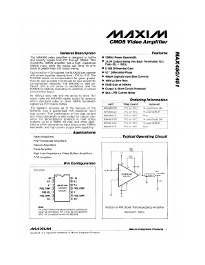 MAX450CPD Datasheet PDF Maxim Integrated
