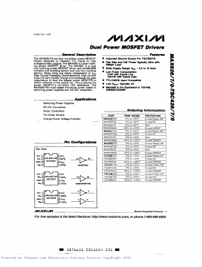 MAX627C_D Datasheet PDF Maxim Integrated