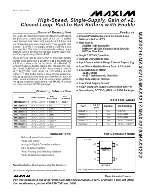 MAX4214 Datasheet PDF Maxim Integrated