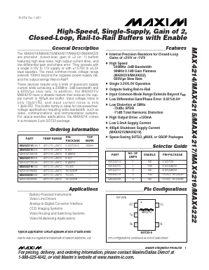 MAX4215EUA Datasheet PDF Maxim Integrated