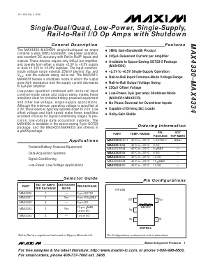 MAX4332 Datasheet PDF Maxim Integrated