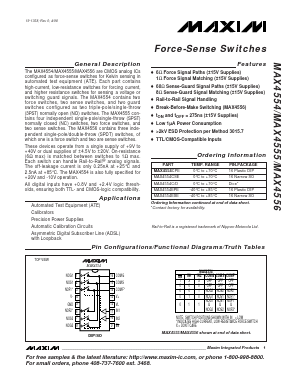 MAX4554CSE Datasheet PDF Maxim Integrated