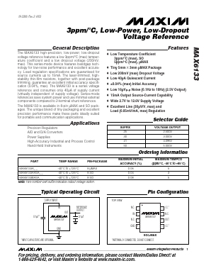 MAX6133BASA25 Datasheet PDF Maxim Integrated