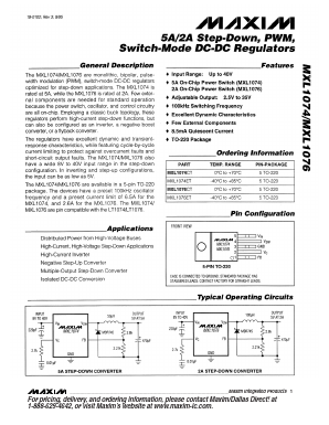 MXL1074ET Datasheet PDF Maxim Integrated