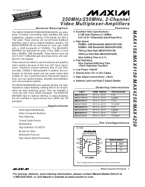 MAX4158EUA Datasheet PDF Maxim Integrated