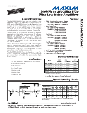 MAX2640AUT+T Datasheet PDF Maxim Integrated