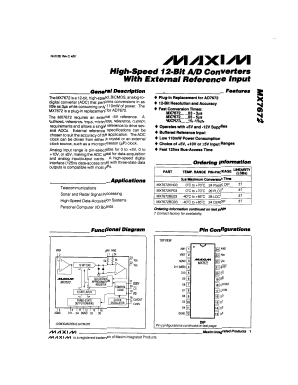 MX7672CQ10 Datasheet PDF Maxim Integrated