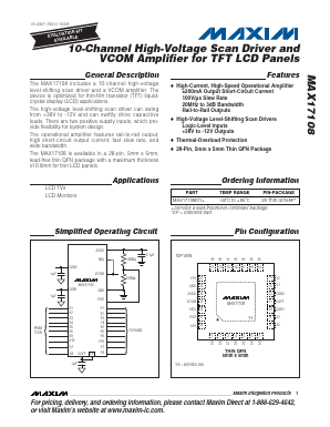 MAX17108ETI+ Datasheet PDF Maxim Integrated