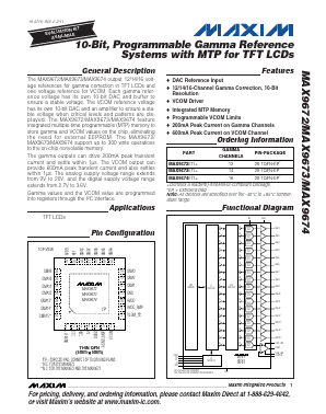 MAX9673ETI Datasheet PDF Maxim Integrated