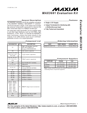 MAX3691EVKIT-SO Datasheet PDF Maxim Integrated