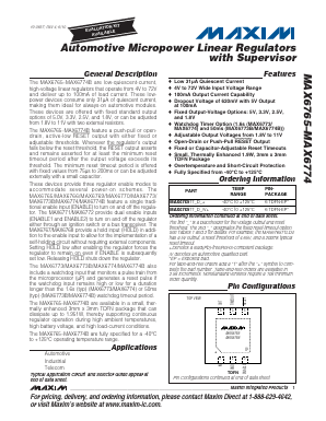 MAX6765 Datasheet PDF Maxim Integrated