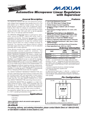 MAX6773TALD2-T Datasheet PDF Maxim Integrated
