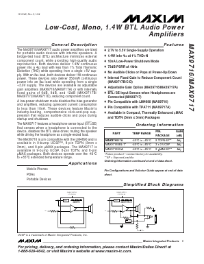 MAX9717DETA Datasheet PDF Maxim Integrated
