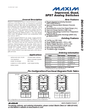 DG411AK Datasheet PDF Maxim Integrated