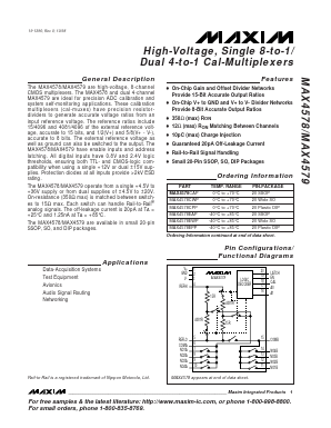 MAX4578 Datasheet PDF Maxim Integrated