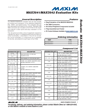 MAX3541EVKIT Datasheet PDF Maxim Integrated