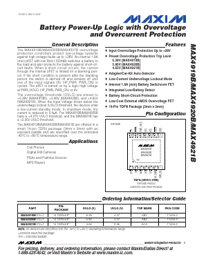 MAX4920B Datasheet PDF Maxim Integrated