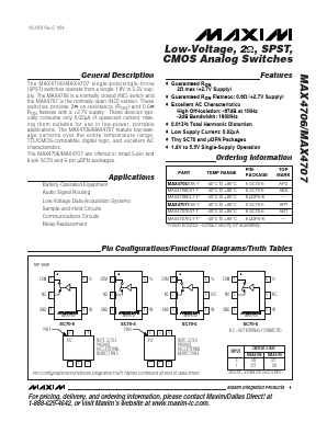 MAX4706ELT-T Datasheet PDF Maxim Integrated
