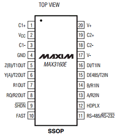 MAX3160EEAP Datasheet PDF Maxim Integrated