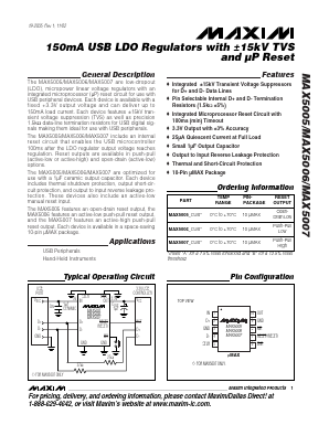 MAX5007_CUB Datasheet PDF Maxim Integrated