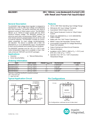 MAX5091BASA Datasheet PDF Maxim Integrated