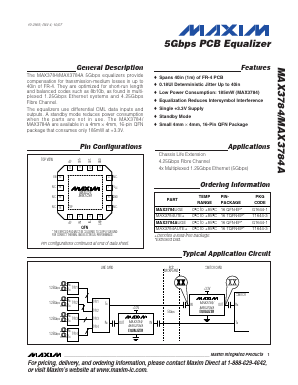 MAX3784A Datasheet PDF Maxim Integrated