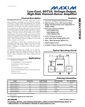 MAX4173F Datasheet PDF Maxim Integrated