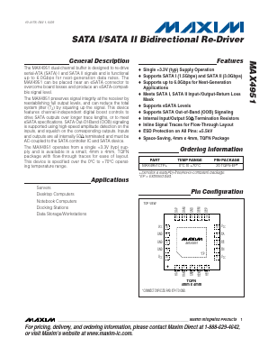 MAX4951CTP Datasheet PDF Maxim Integrated