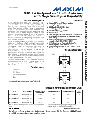 MAX14509E Datasheet PDF Maxim Integrated