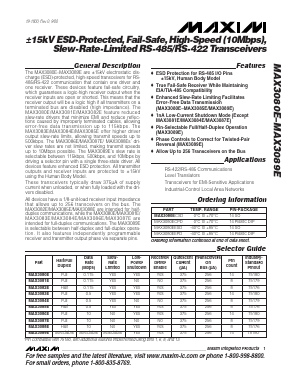 MAX3088E Datasheet PDF Maxim Integrated