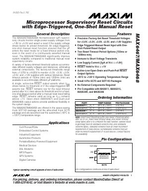MAX6467 Datasheet PDF Maxim Integrated
