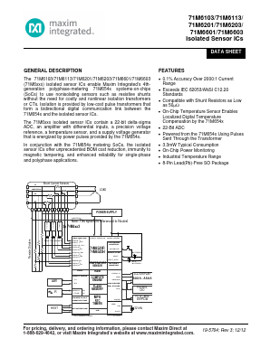 71M6601-IL-F Datasheet PDF Maxim Integrated