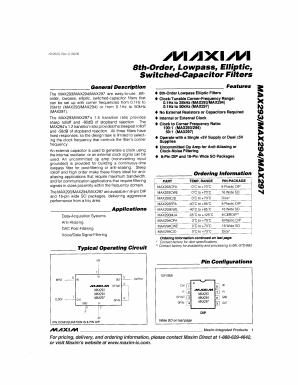 MAX293CSA+ Datasheet PDF Maxim Integrated