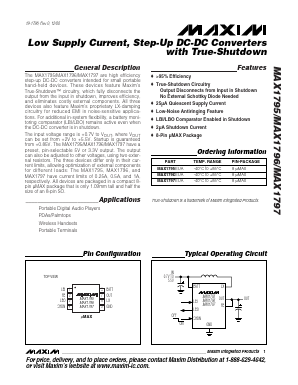 MAX1795EUA Datasheet PDF Maxim Integrated