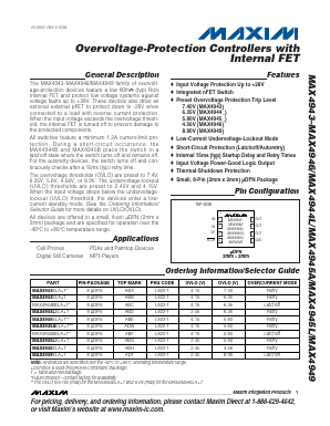 MAX4943ELA+T Datasheet PDF Maxim Integrated
