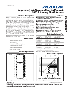DG406CWI Datasheet PDF Maxim Integrated