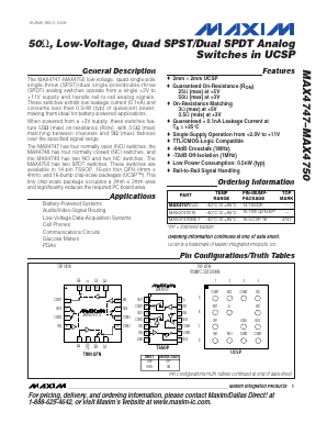 MAX4747_06 Datasheet PDF Maxim Integrated