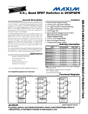 MAX4756EBE Datasheet PDF Maxim Integrated