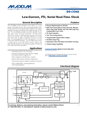 DS1339A Datasheet PDF Maxim Integrated