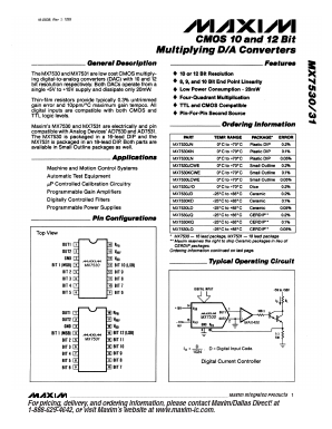 MX7530 Datasheet PDF Maxim Integrated