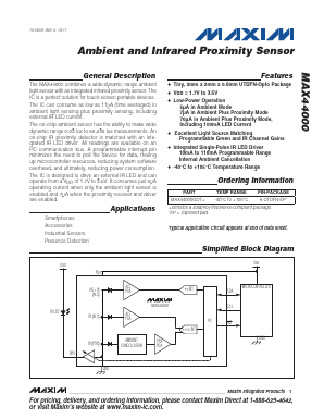 MAX44000GDT+ Datasheet PDF Maxim Integrated