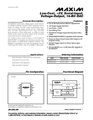 MAX5541ESA Datasheet PDF Maxim Integrated